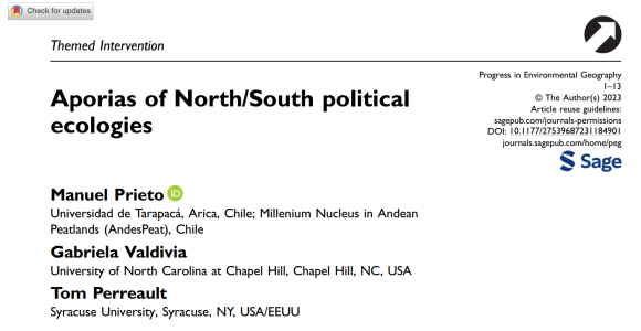 Aporias of North/South political ecologies